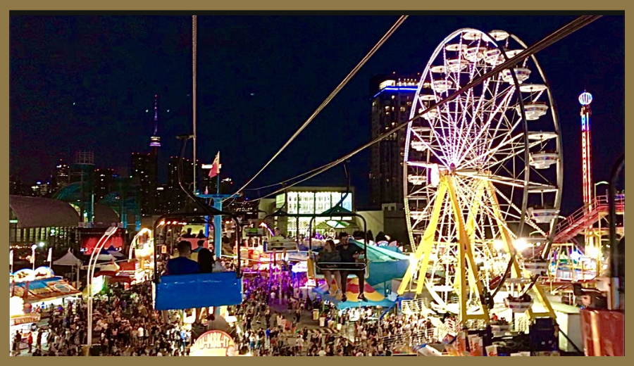 Canadian National Exhibition midway at night – one of the top 10 things to do in Toronto in summer