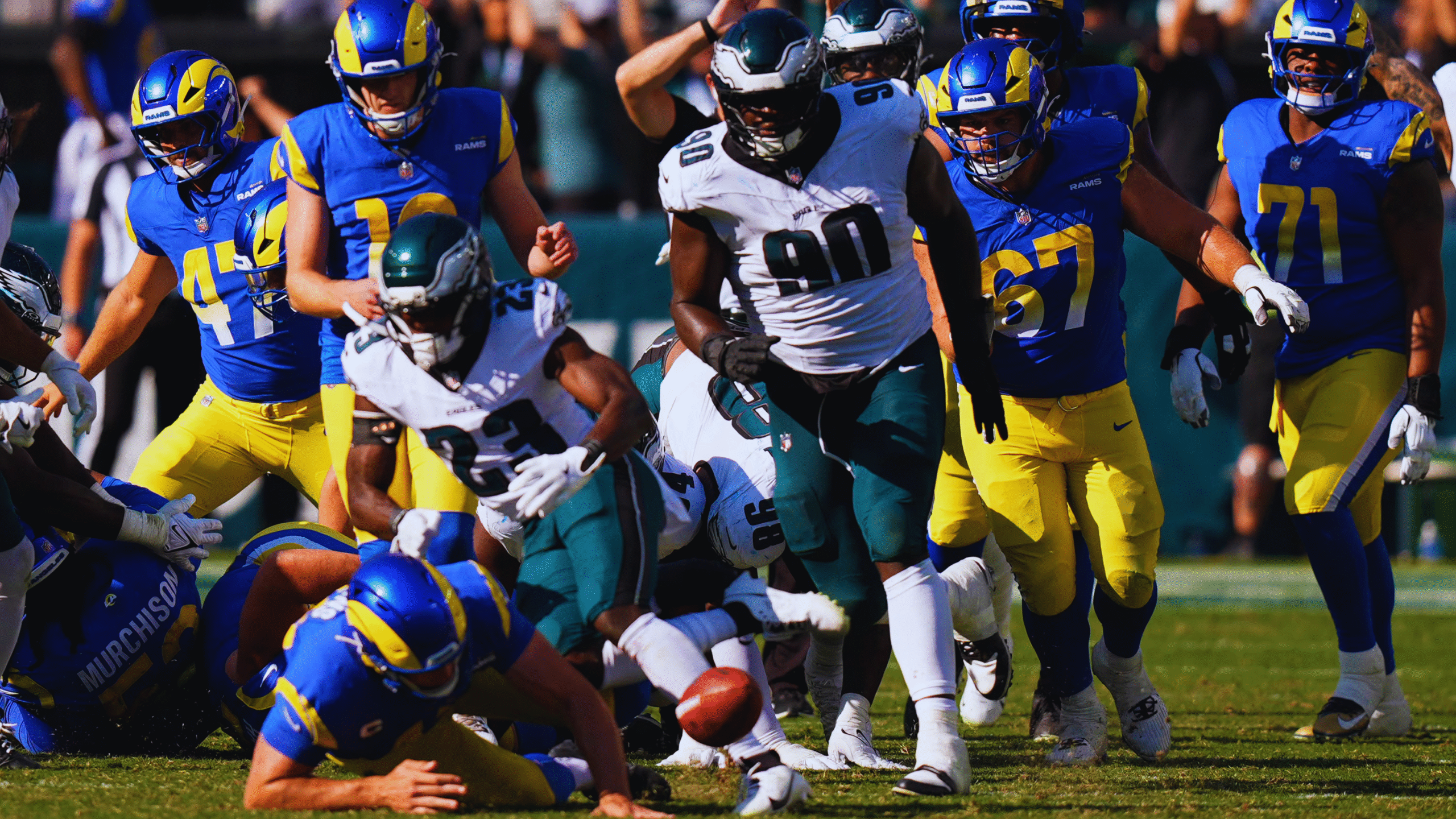 Jordan Davis’ FG Block Caps Off Eagles’ 33-26 Win Over Rams