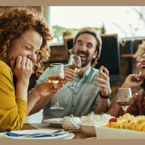 Sharing laughs and good food—just like at Toronto’s best cafés, restaurants, and wineries